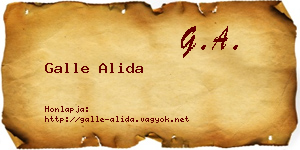 Galle Alida névjegykártya